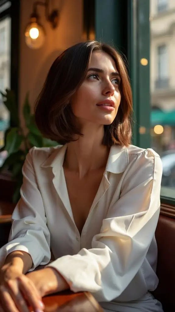 chic collarbone length bob