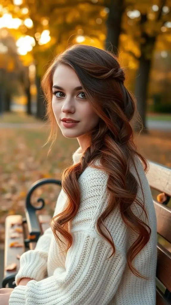 elegant cascading hair style