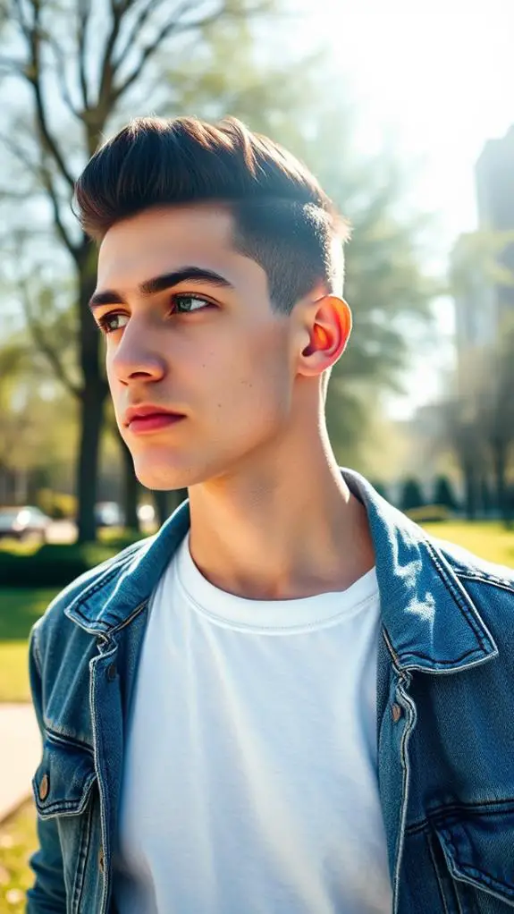 stylish haircut with fade