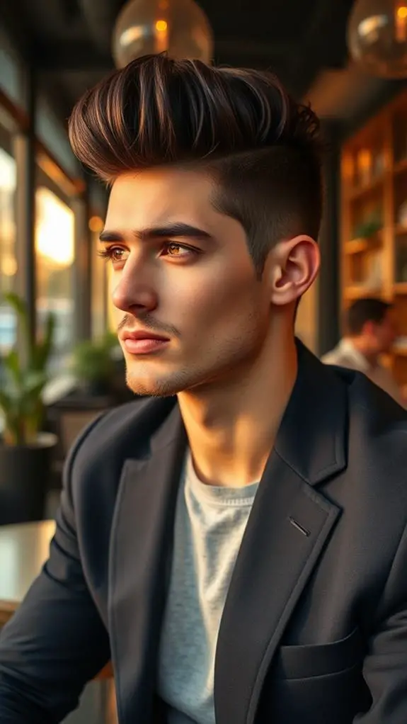 stylish pompadour haircut trend