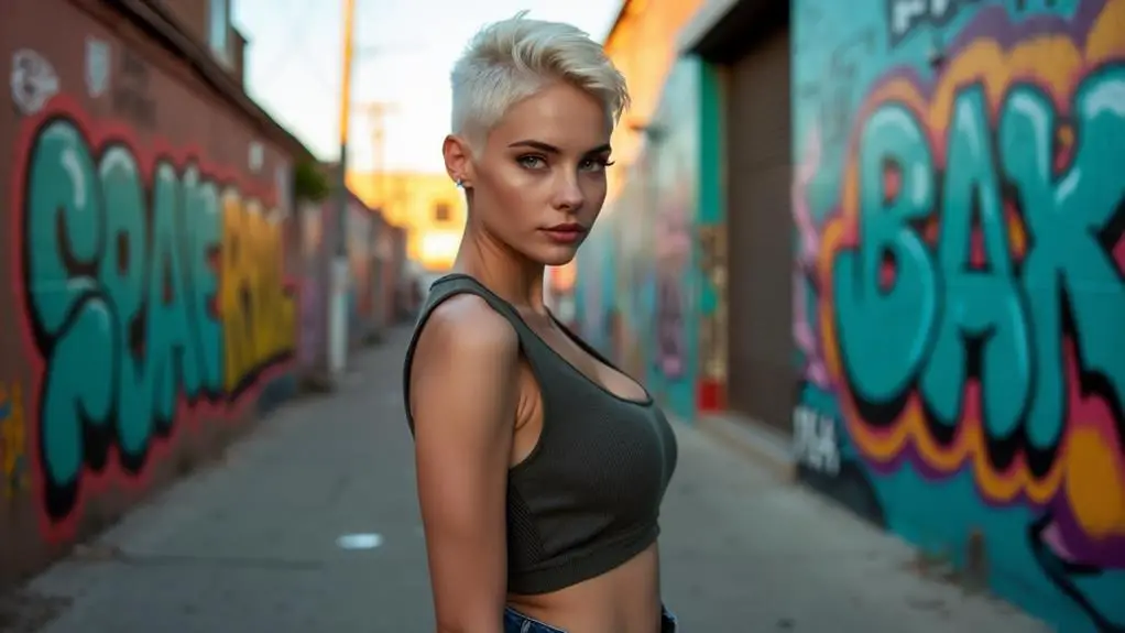 trendy shaved pixie styles