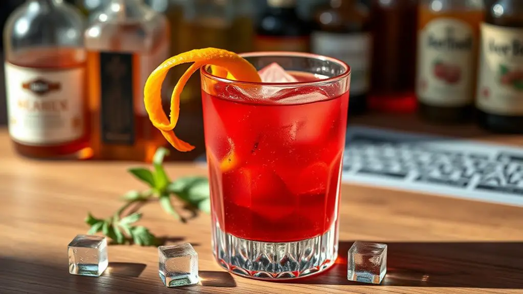 alcohol free negroni cocktail