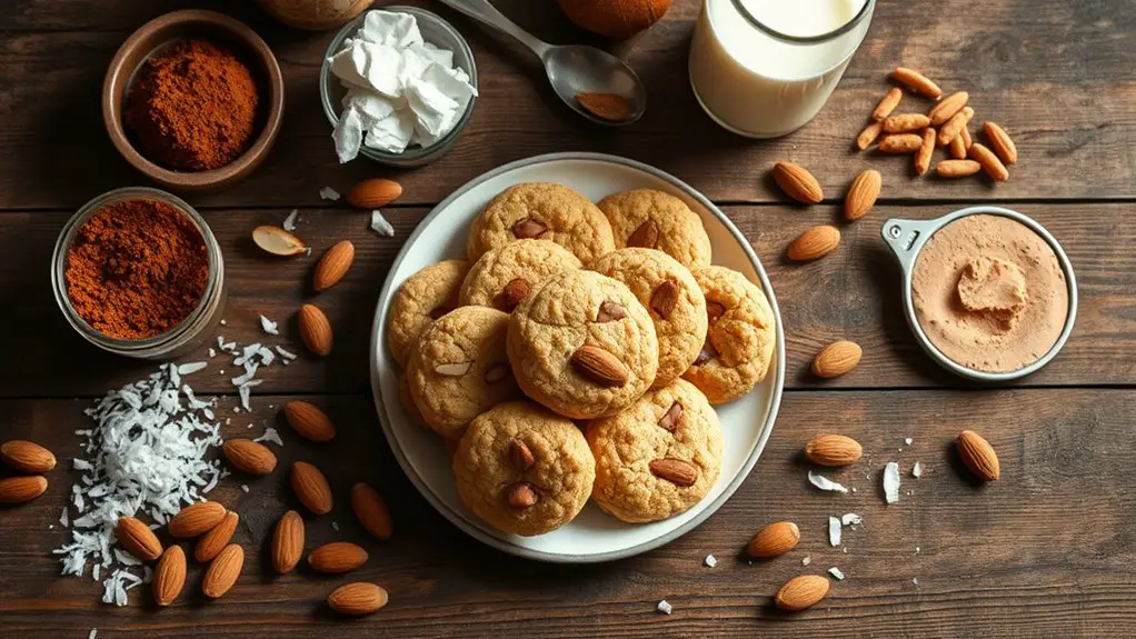 almond joy flourless cookies