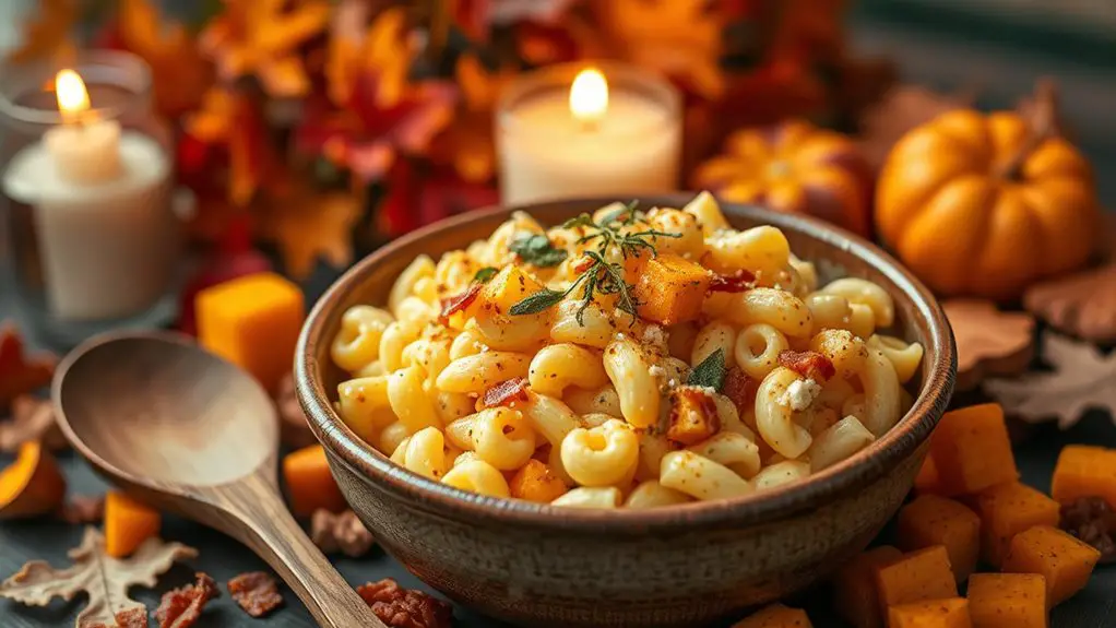 autumn inspired creamy pasta dish