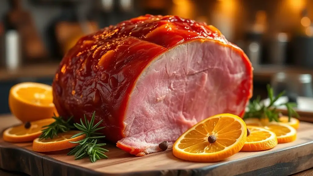 citrus flavored glazed ham