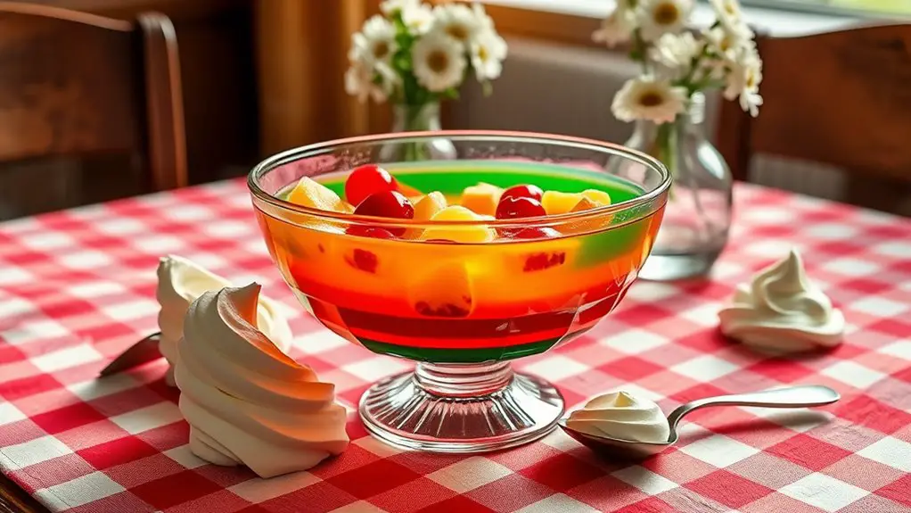 colorful gelatin dessert treat