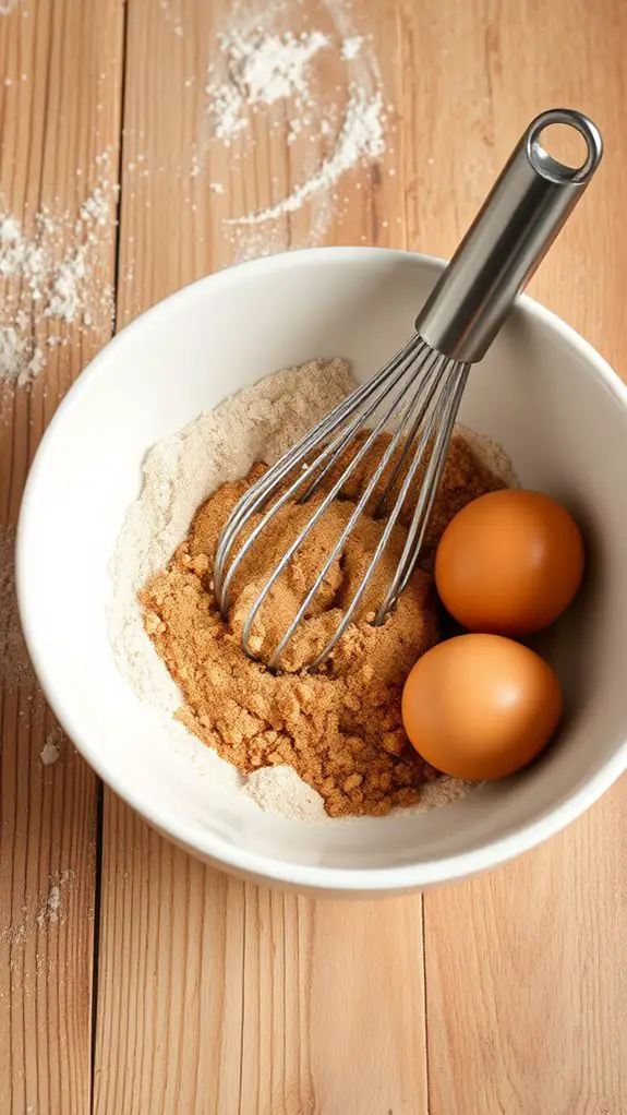 combine flour sugar eggs