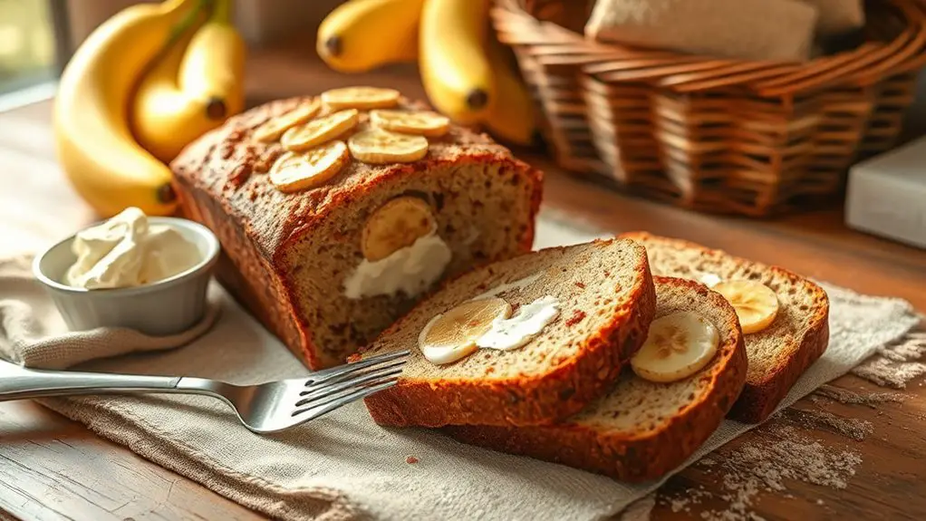 Cream Cheese Filled Banana Bread Recipe