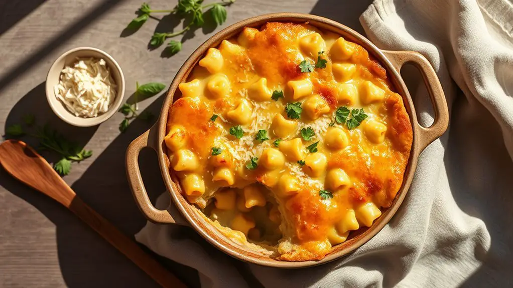 creamy cheesy pasta bake