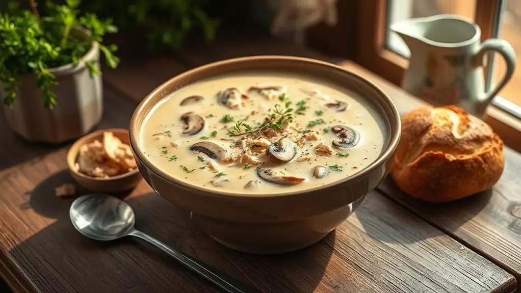 creamy chicken mushroom soup