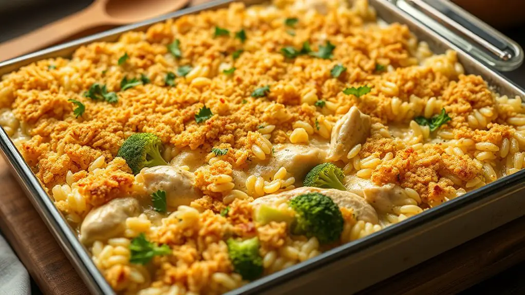 creamy chicken rice bake