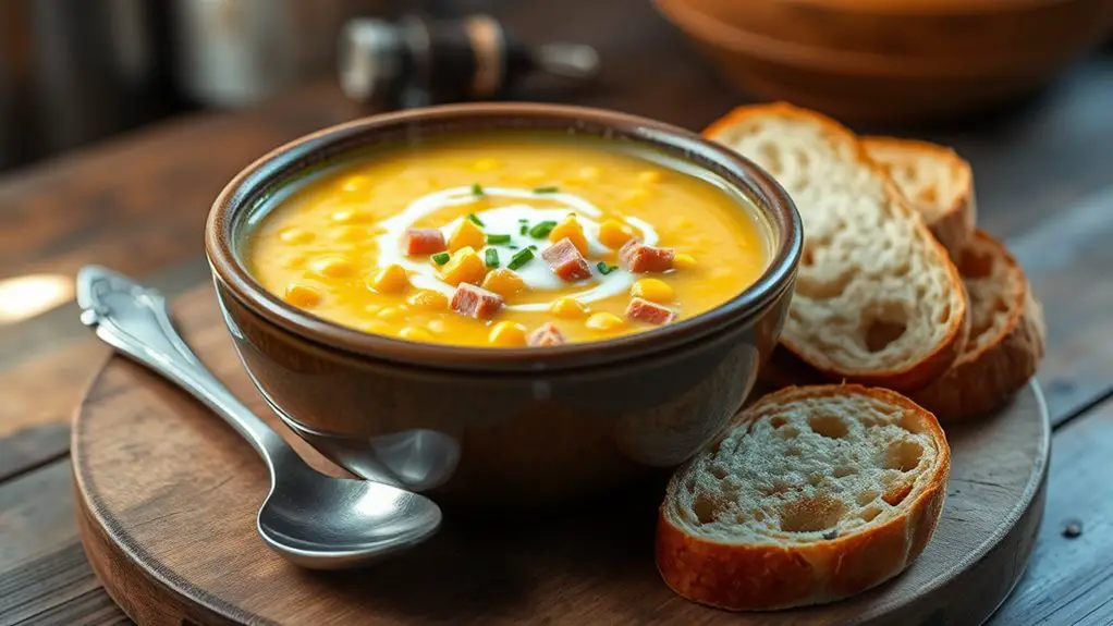 creamy corn ham soup