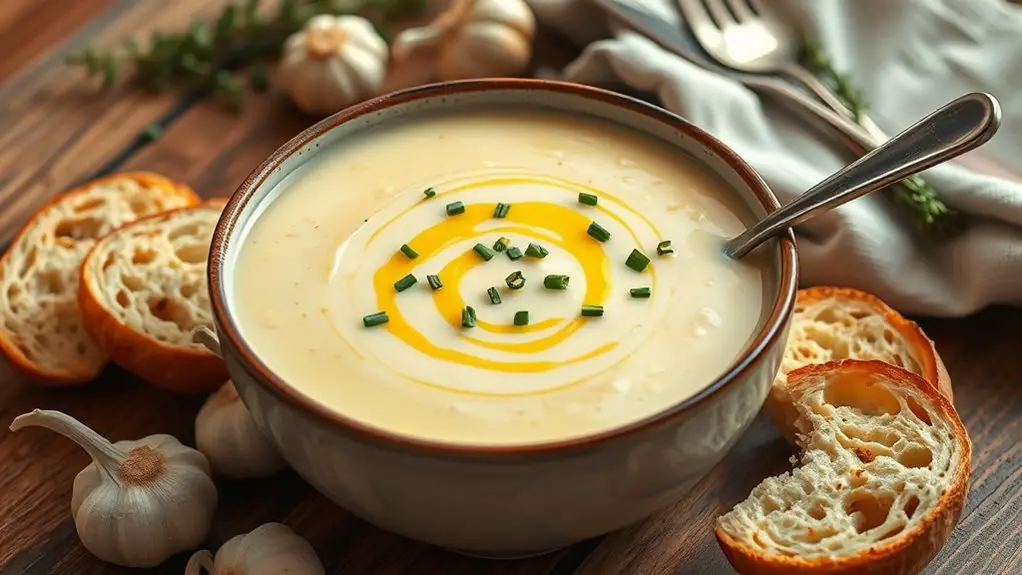 creamy garlic potato soup