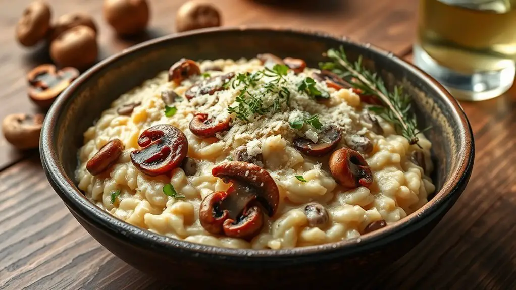 creamy mushroom rice dish