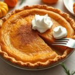 creamy spiced pumpkin pie