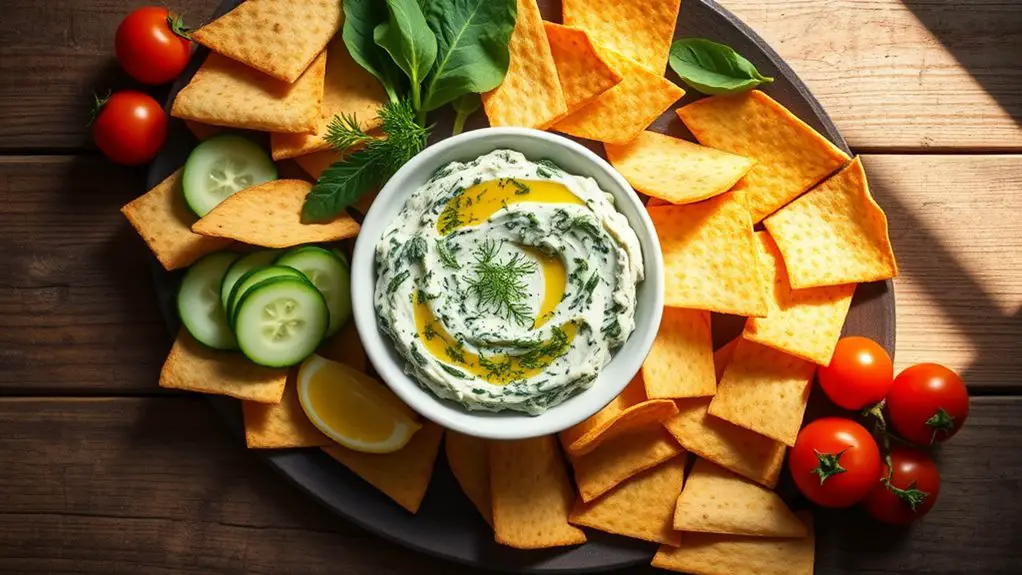 creamy spinach feta spread