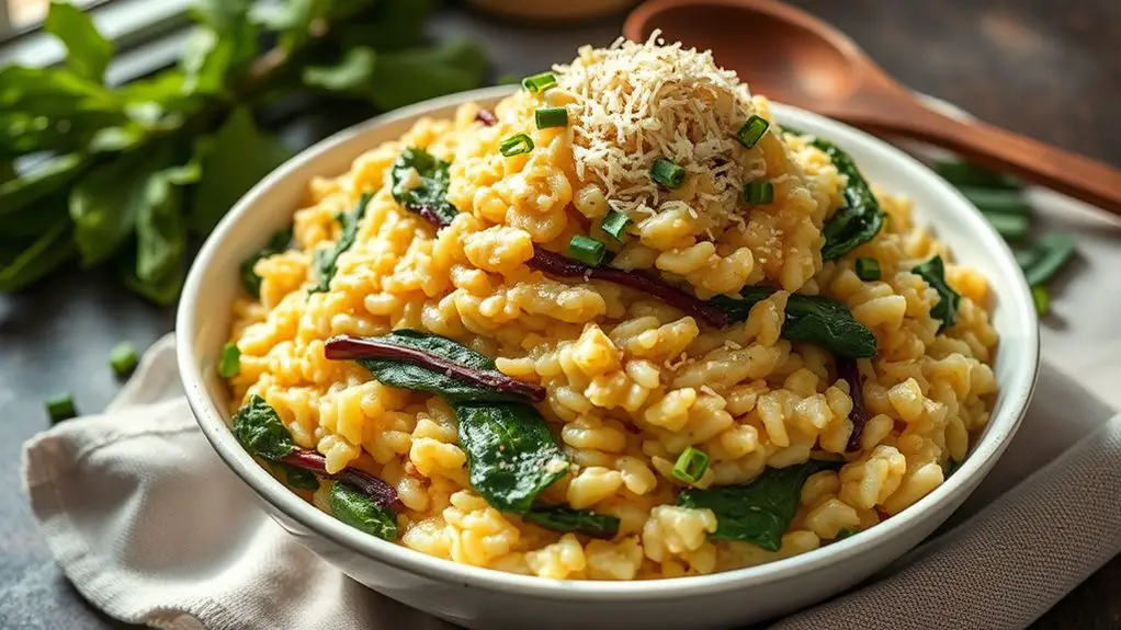 creamy swiss chard risotto