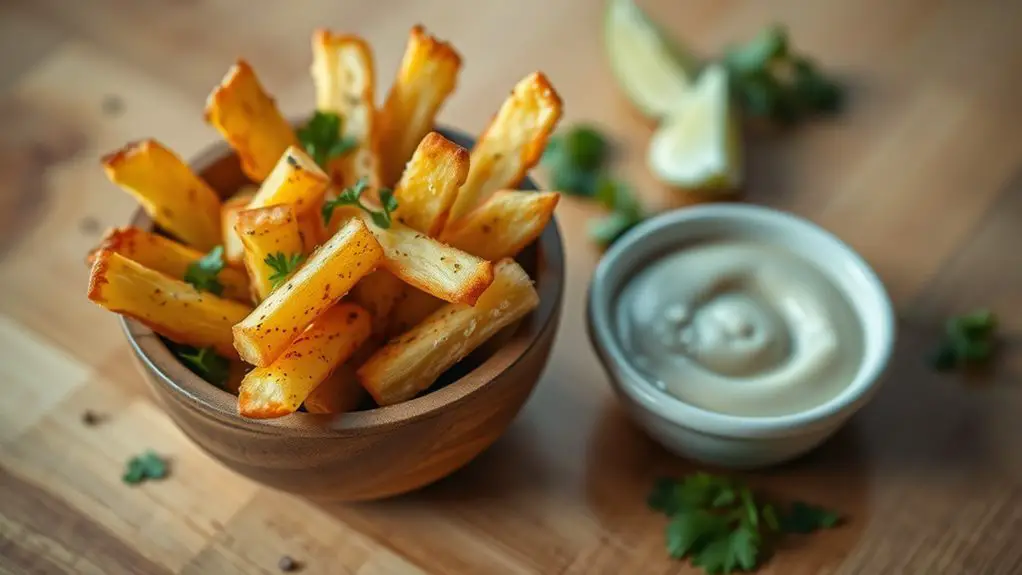 crispy jicama root snack