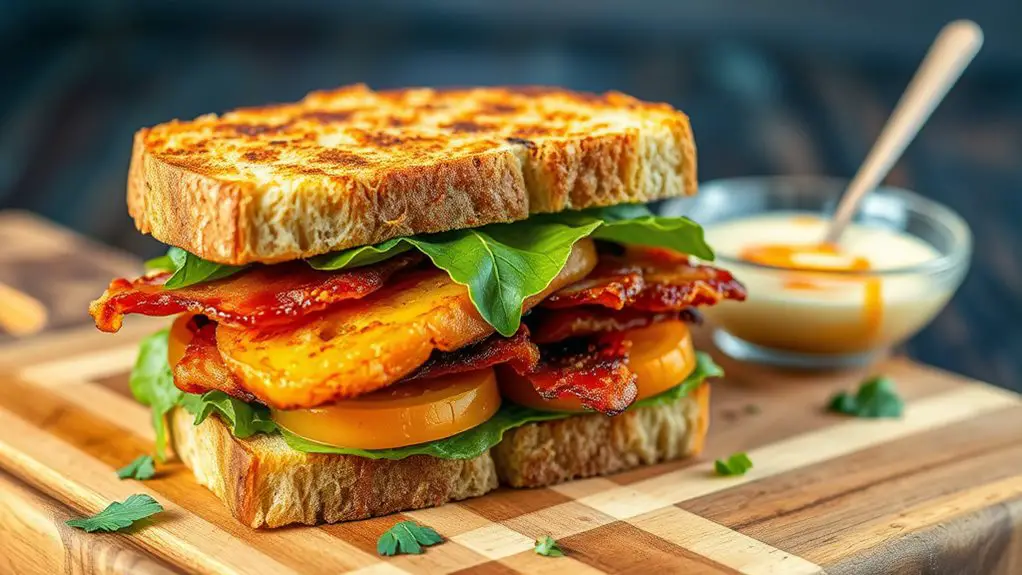 crispy tomato bacon sandwich