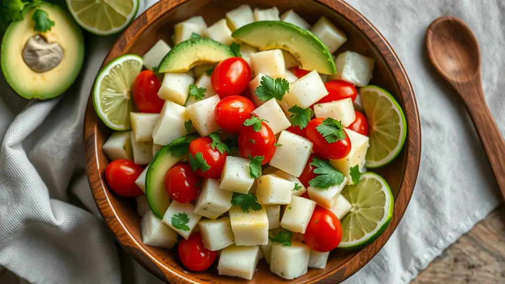 crunchy jicama avocado salad