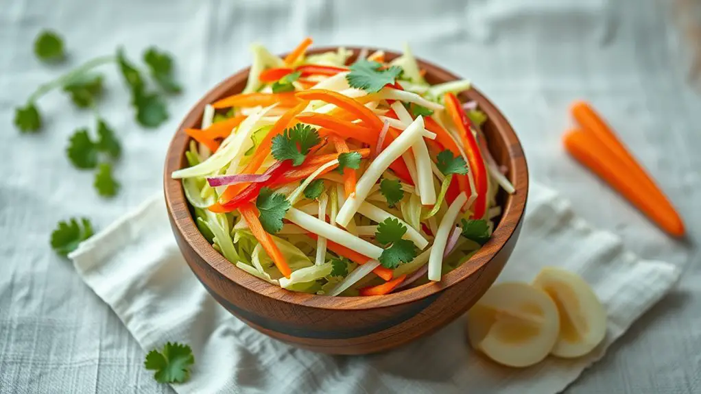 crunchy jicama vegetable salad