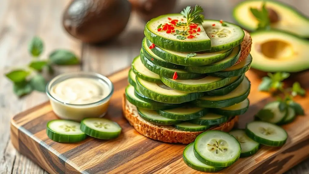 cucumber avocado sandwich delight