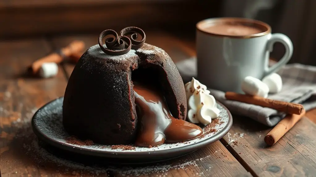 decadent molten chocolate dessert