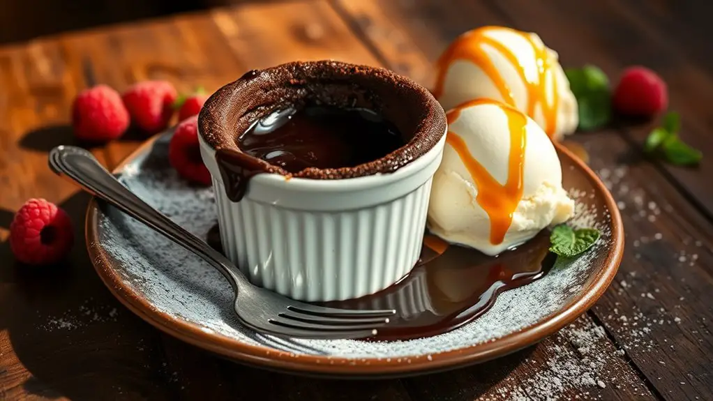 decadent molten chocolate dessert