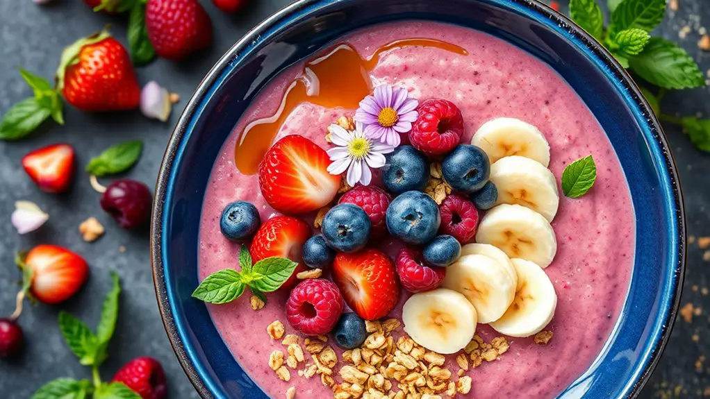 delicious berry smoothie bowl