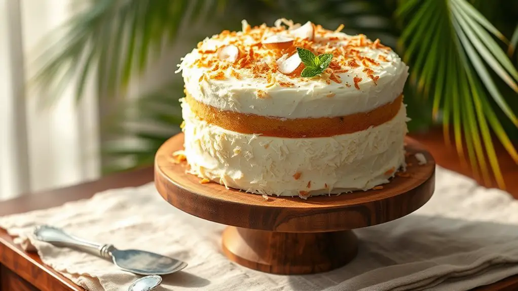 delicious coconut cream dessert