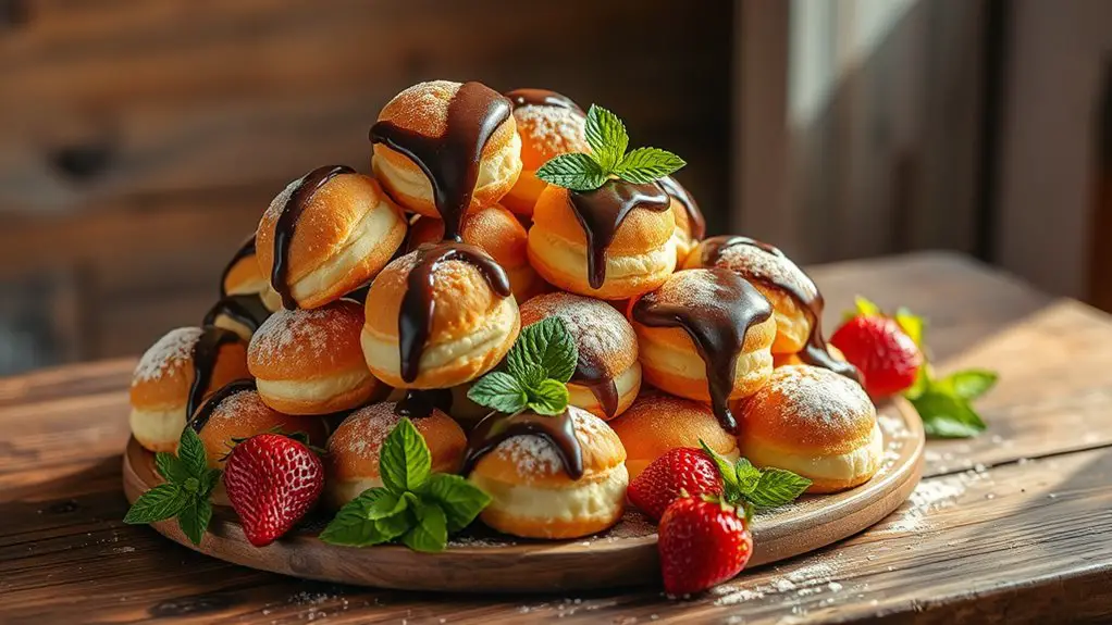 delicious cream filled pastries