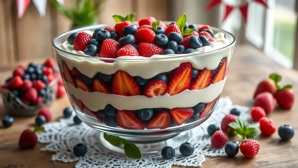 delicious layered berry dessert