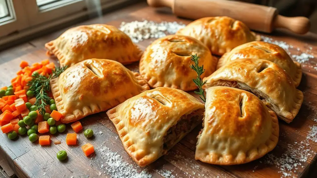 delicious meat and veggie pies