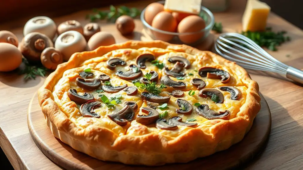 delicious mushroom egg pie