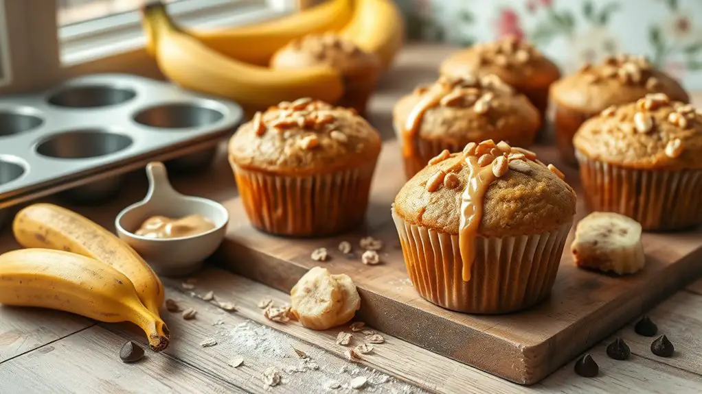 delicious peanut butter muffins