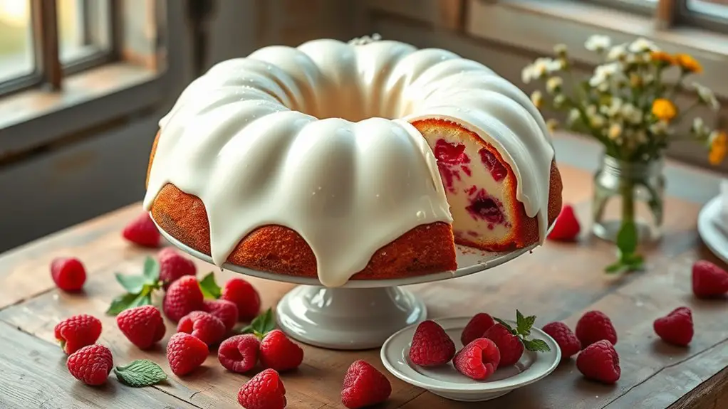 delicious raspberry cream bundt