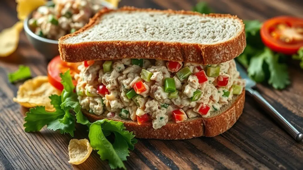 delicious tuna salad sandwich