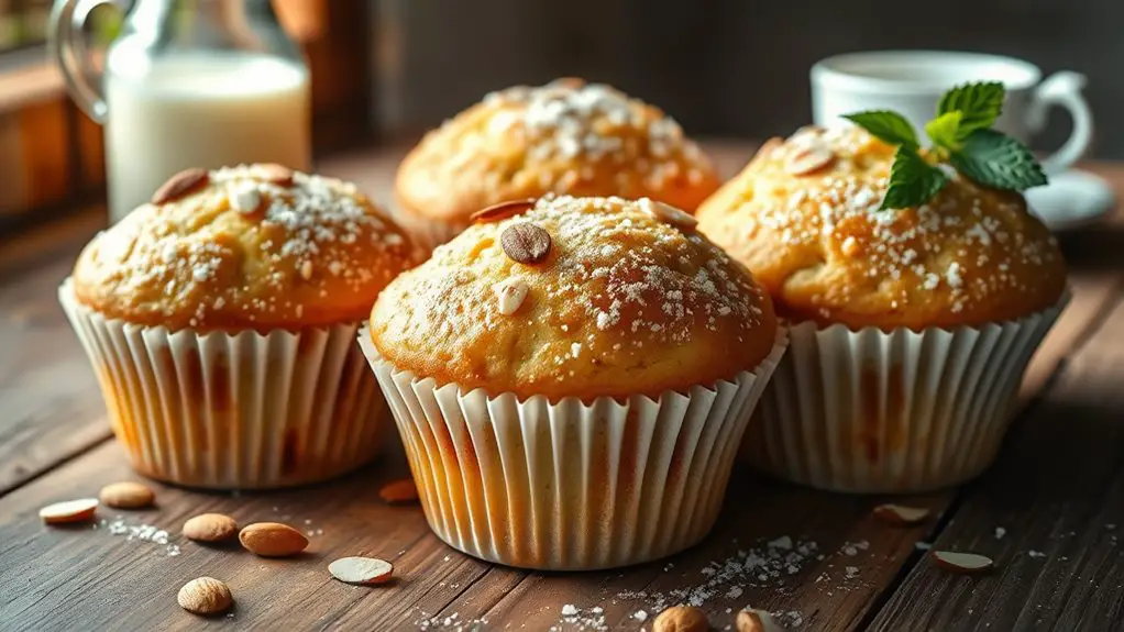 delicious vanilla almond muffins