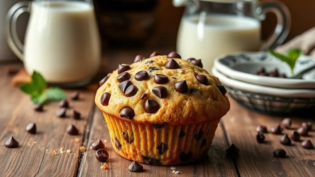 deliciously oversized chocolate muffins