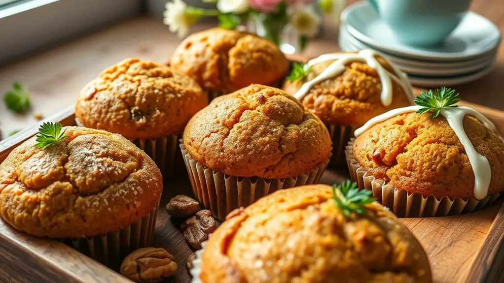 deliciously spiced carrot muffins