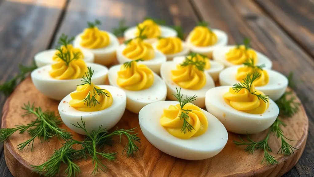 dill flavored deviled eggs