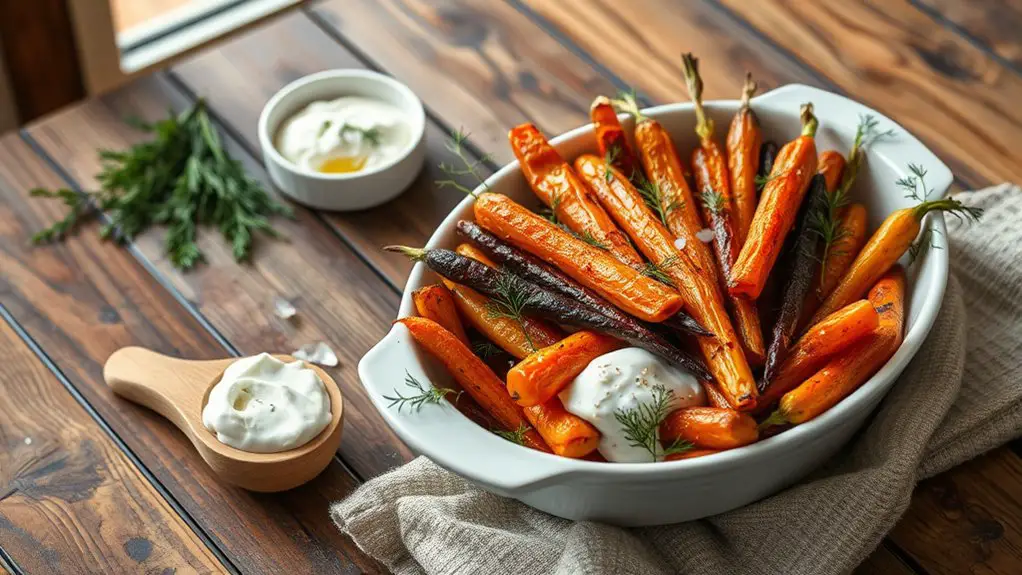 dill seasoned roasted carrots