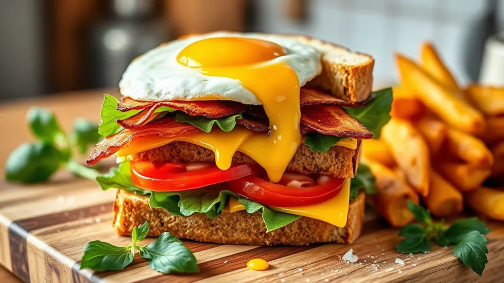 egg and cheese blt