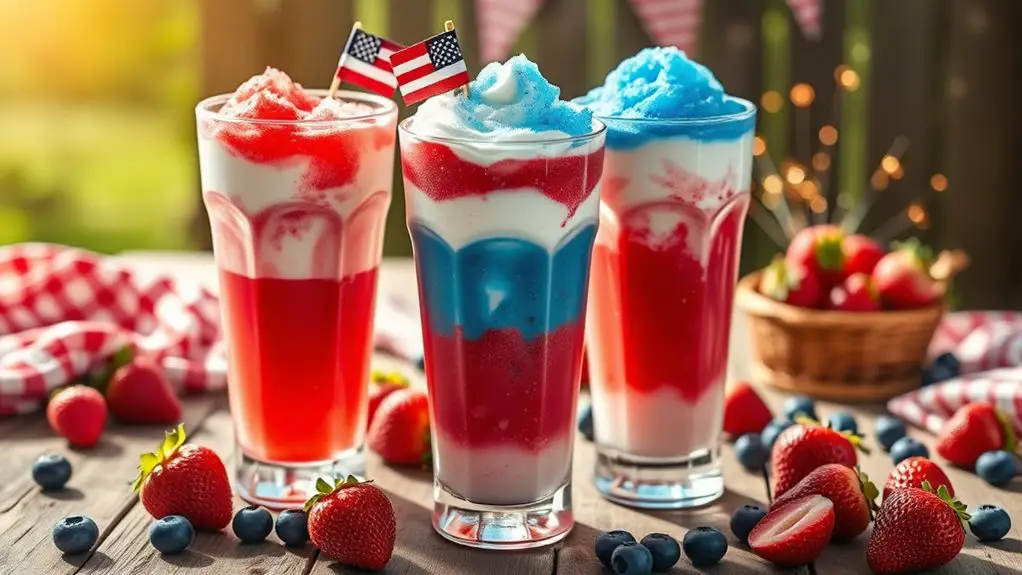 festive red white blue