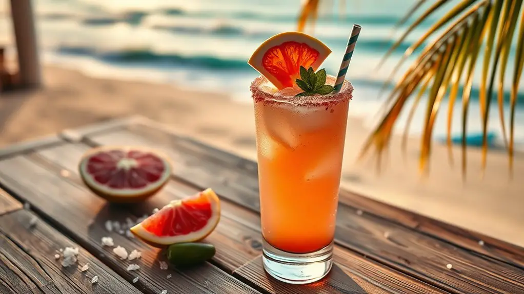 fiery grapefruit tequila cocktail