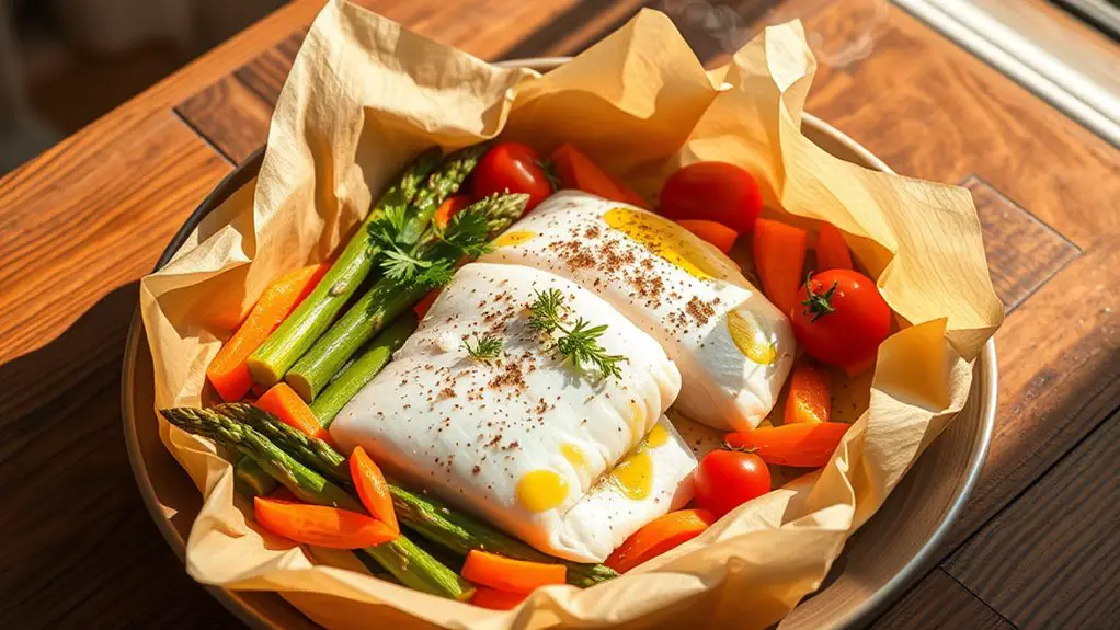 fish baked with vegetables