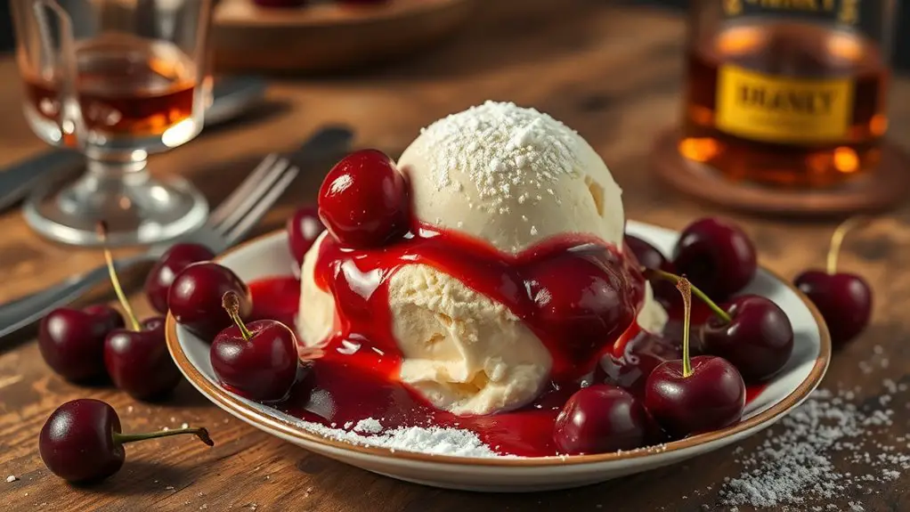 flamb ed cherry dessert delight