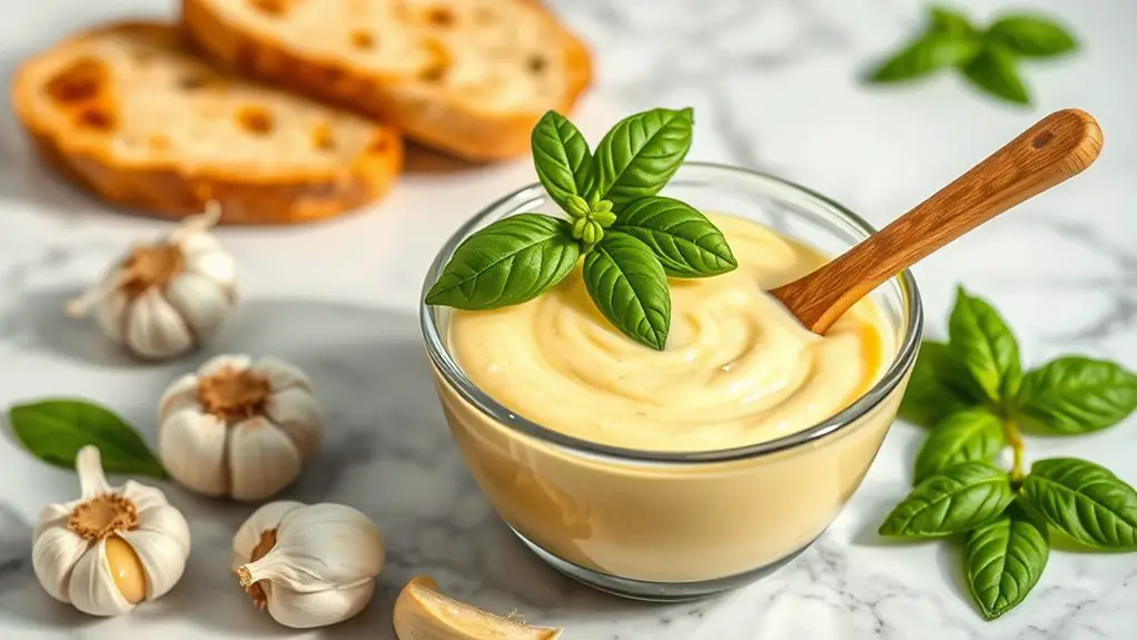 flavorful garlic basil spread