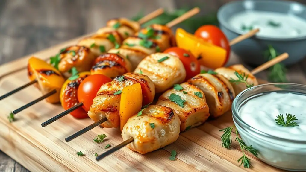 flavorful grilled chicken skewers