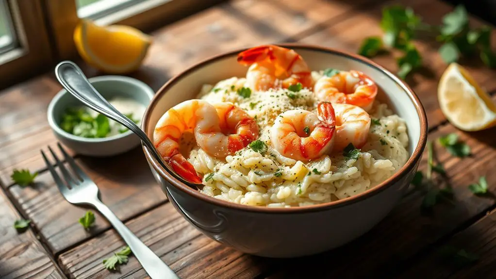 flavorful shrimp risotto dish